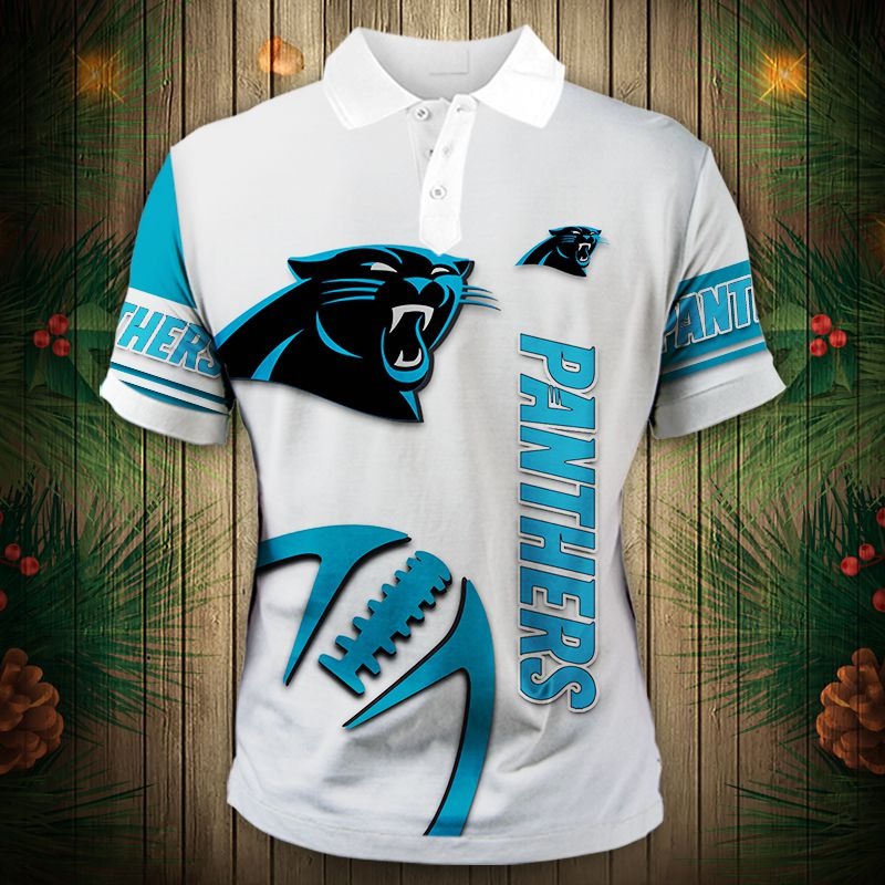 Carolina Panthers White Polo Shirt - T-shirts Low Price