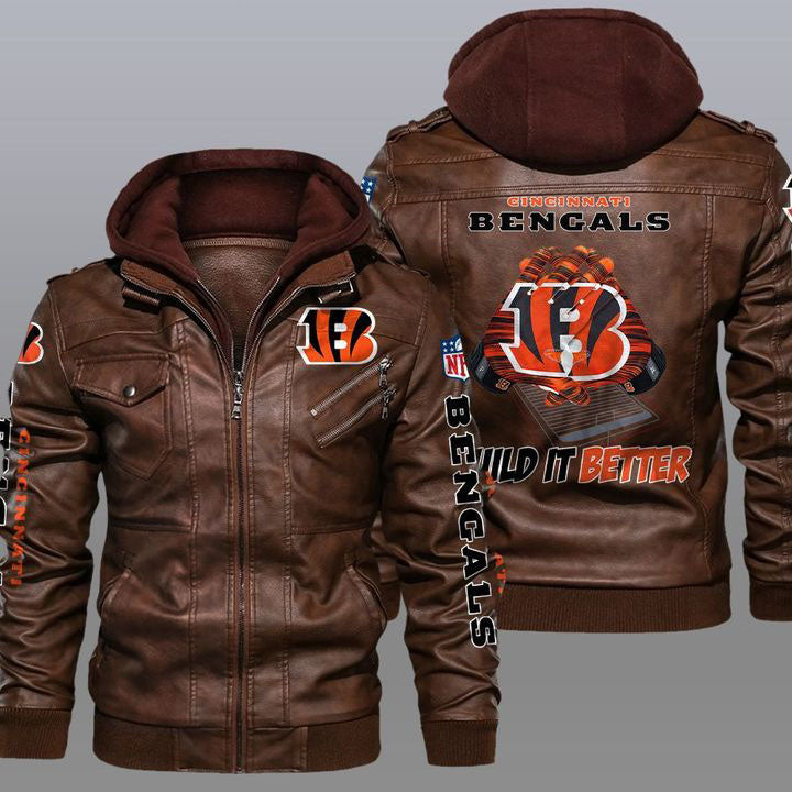 30% OFF The Best Men's Cincinnati Bengals Leather Jacket For Sale