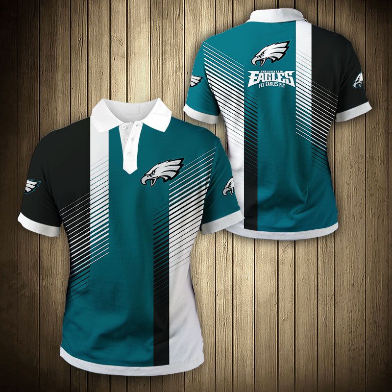 20% SALE OFF Men's Philadelphia Eagles Polo Shirt Stripe