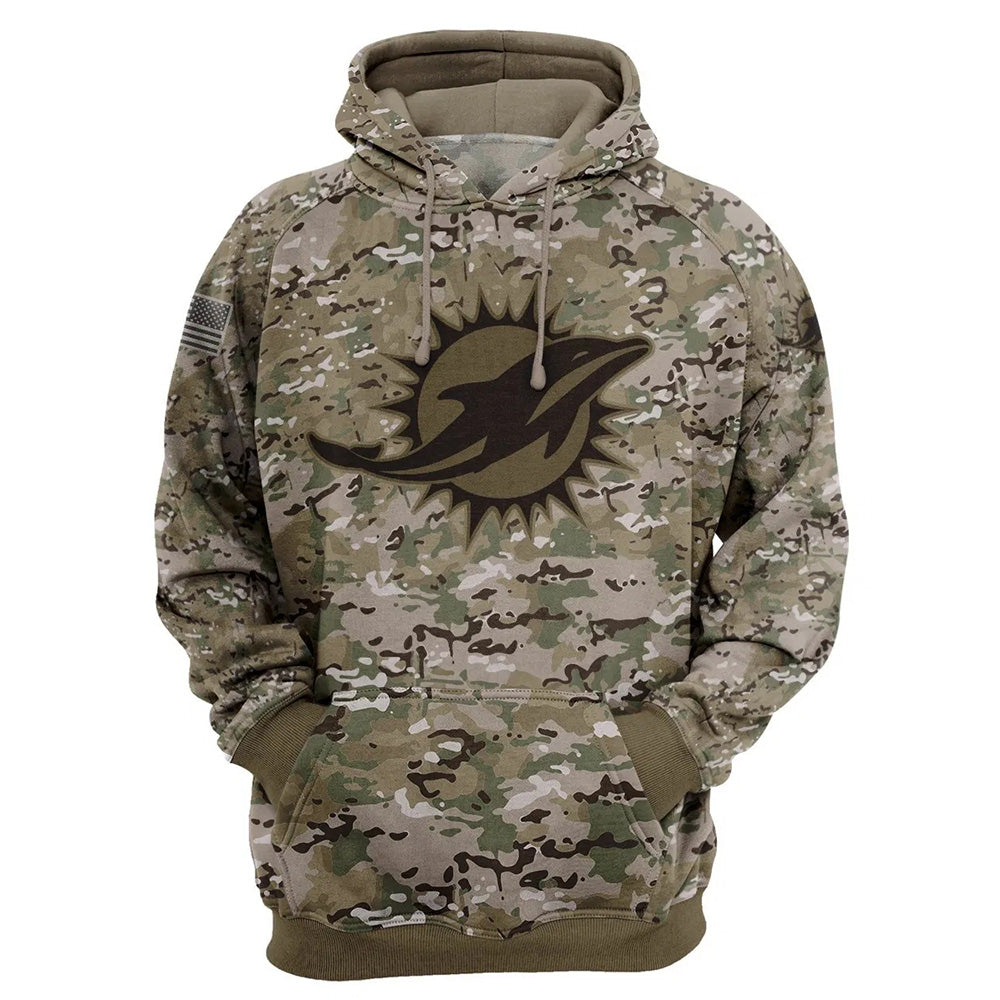 Miami Dolphins Camo Hoodie on Sale -  1695324996