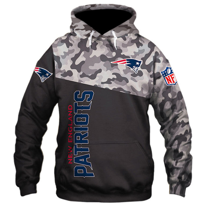 16% OFF NFL Hoodies 3D New England Patriots Zip Up Hoodies