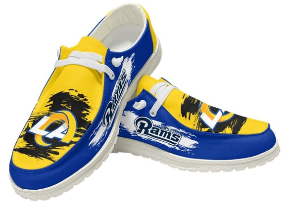 Step into Style with Los Angeles Rams Hey Dude Shoes - The Perfect Blend of Team Spirit and Comfort!
