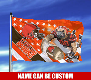 The Best Cheap Cleveland Browns Flag Mascot Custom Name