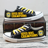 [Best Selling] Custom Green Bay Packers Shoes Super Bowl Champion No2