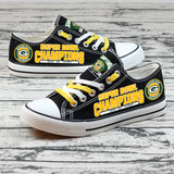 Lowest Price Custom Green Bay Packers Shoes Super Bowl Champions