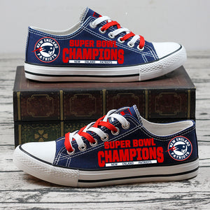 Lowest Price Custom New England Patriots Shoes Super Bowl Champions