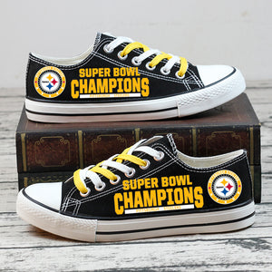 Lowest Price Custom Pittsburgh Steelers Shoes Super Bowl Champions