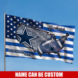 Dallas Cowboys Flag American Stars & Stripes Custom Name