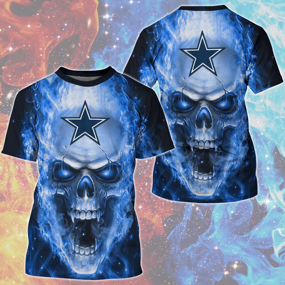 Dallas Cowboys T Shirt Mens Skull
