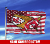 Kansas City Chiefs Flag American Stars & Stripes Custom Name