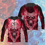 20% OFF Kansas City Chiefs Skull Hoodies Smoke For Men