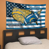 Los Angeles Chargers Flag American Stars & Stripes Custom Name