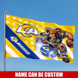 The Best Cheap Los Angeles Rams Flag Mascot Custom Name