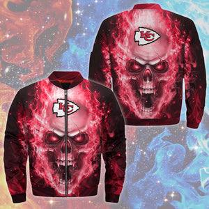 17% OFF Men's Kansas City Chiefs Skull Jacket - Hurry! Offer End Soon