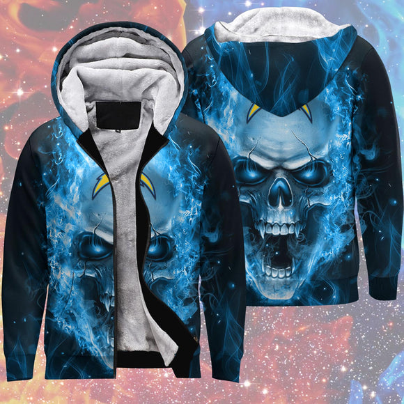 18% OFF Men's Los Angeles Chargers Fleece Jacket, Skull Jacket - Only Today