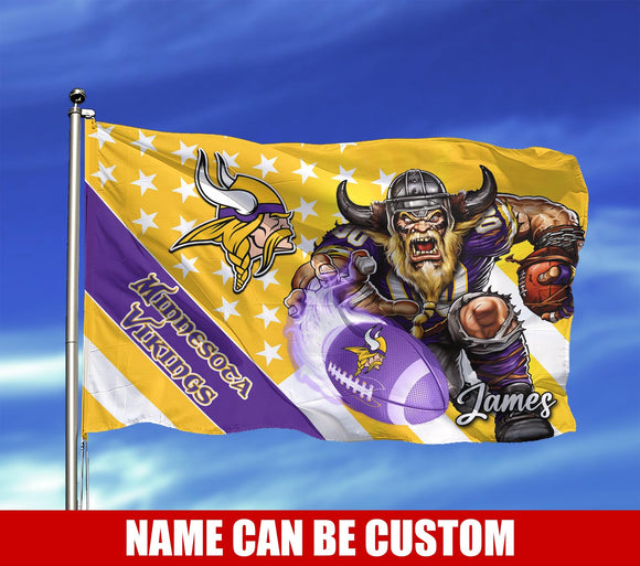 The Best Cheap Minnesota Vikings Flag Mascot Custom Name