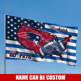 New England Patriots Flag American Stars & Stripes Custom Name