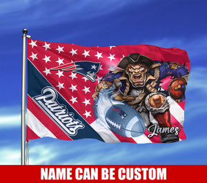 The Best Cheap New England Patriots Flag Mascot Custom Name