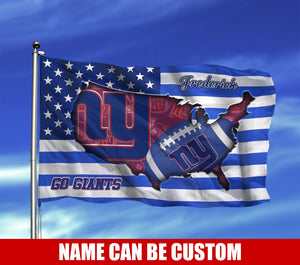 New York Giants Flag American Stars & Stripes Custom Name