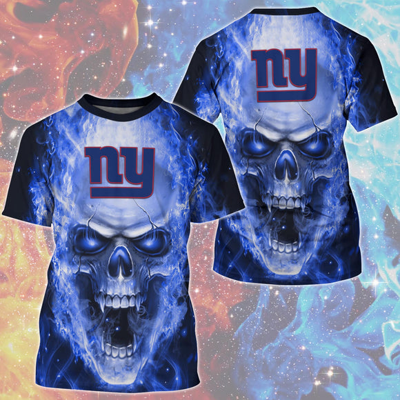 15% OFF Hot Selling New York Giants T Shirt Mens Skull