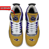 25% OFF Personalized Baltimore Ravens Jordan Sneakers AJ04 - Now