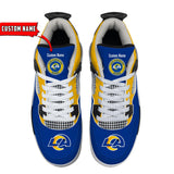 25% OFF Personalized Los Angeles Rams Jordan Sneakers AJ04 - Now