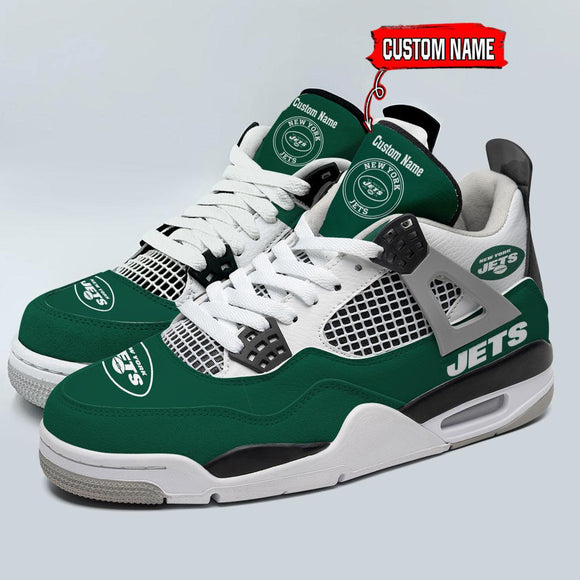 25% OFF Personalized New York Jets Jordan Sneakers AJ04 - Now