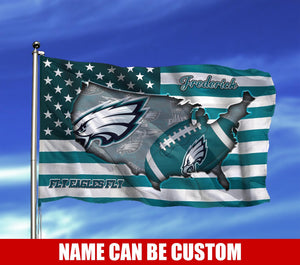 Philadelphia Eagles Flag American Stars & Stripes Custom Name