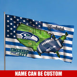 Seattle Seahawks Flag American Stars & Stripes Custom Name
