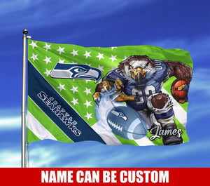 The Best Cheap Seattle Seahawks Flag Mascot Custom Name