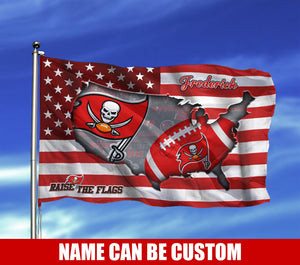 Tampa Bay Buccaneers Flag American Stars & Stripes Custom Name