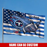 Tennessee Titans Flag American Stars & Stripes Custom Name
