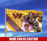 The Best Cheap Washington Commanders Flag Mascot Custom Name