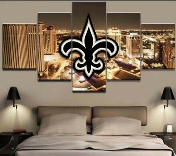 Up To 30% OFF New Orleans Saints Wall Decor Night City Canvas Print