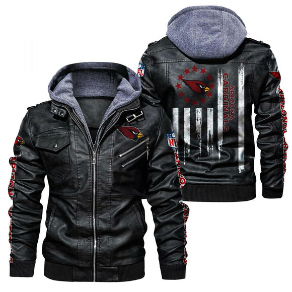 30% OFF Arizona Cardinals Faux Leather Jacket - Limited Time Offer