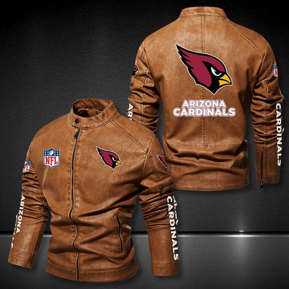 30% OFF Arizona Cardinals Faux Leather Varsity Jacket - Hurry! Offer ends soon