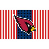 25% OFF Arizona Cardinals Flag 3x5 With Star and Stripes White & Red