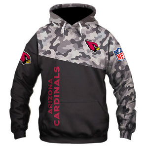 20% OFF Arizona Cardinals Military Hoodie 3D- Limited Time Sale