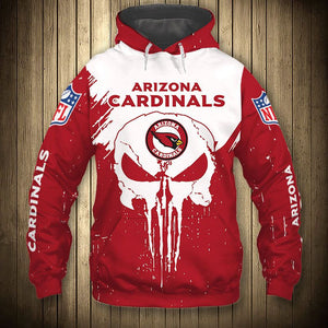 20% OFF Men’s Black Arizona Cardinals Hoodies Punisher Skull On Sale