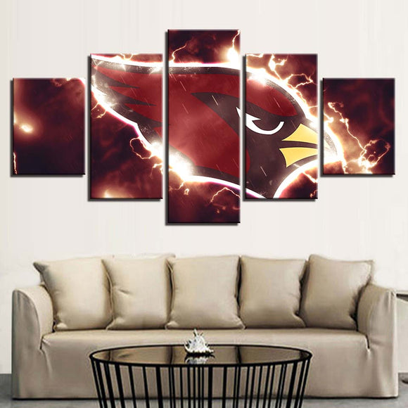 Up To 30% OFF Arizona Cardinals Wall Art Lightning Canvas Print