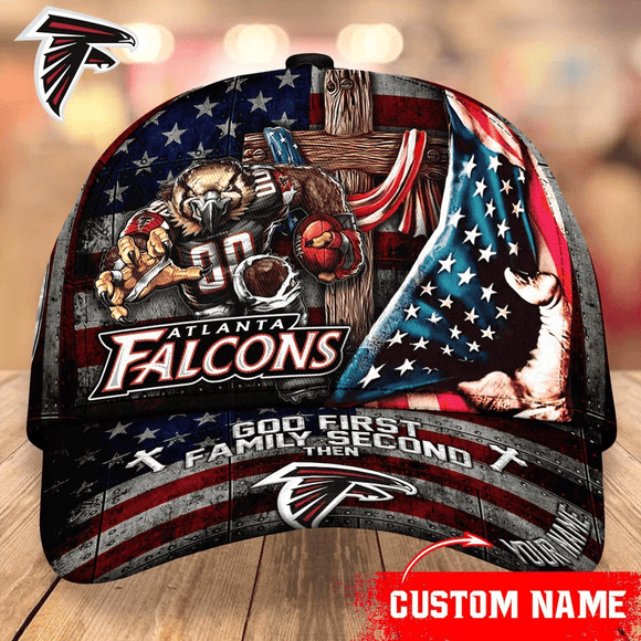 Lowest Price Atlanta Falcons Baseball Caps Mascot Flag Custom Name