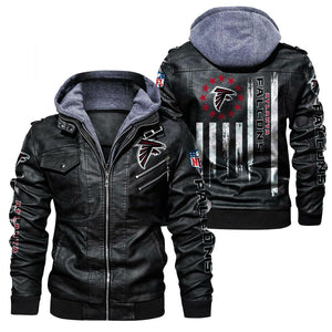30% OFF Atlanta Falcons Faux Leather Jacket - Limited Time Offer