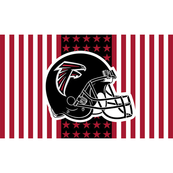 25% OFF Atlanta Falcons Flag 3x5 With Star and Stripes White & Red