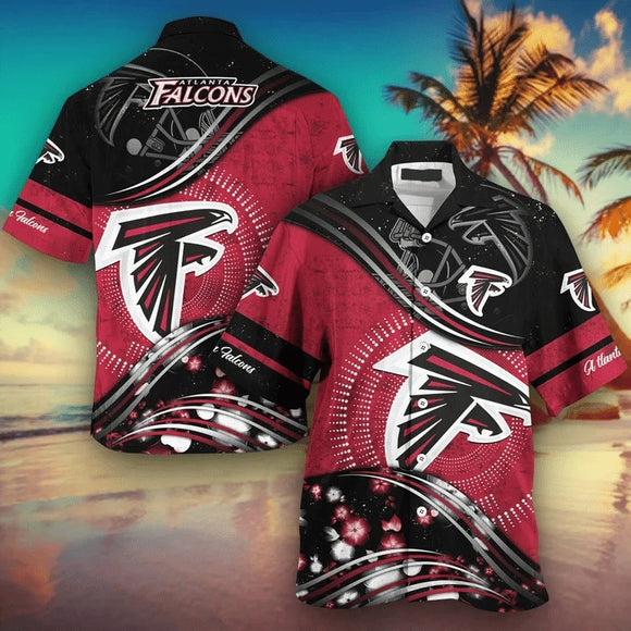 15% OFF Atlanta Falcons Hawaiian Shirt Short Sleeve For Men