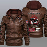 Atlanta Falcons Leather Jacket Gloves Back