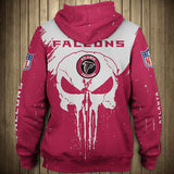 20% OFF Men’s Black Atlanta Falcons Hoodies Punisher Skull On Sale