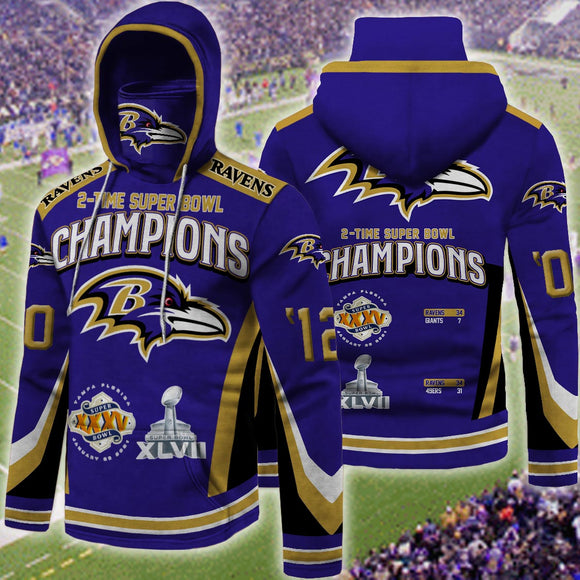 20% Sale OFF Best Baltimore Ravens 2 Time Super Bowl Hoodies