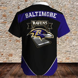 15% OFF Men’s Baltimore Ravens Button Down Shirt For Sale