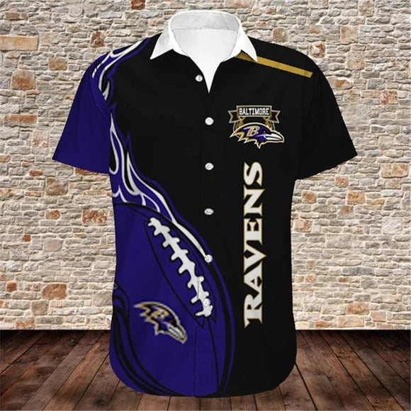 15% OFF Men’s Baltimore Ravens Button Down Shirt For Sale