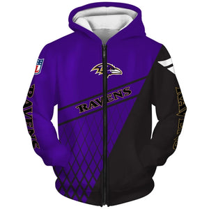 20% SALE OFF Best Baltimore Ravens Hoodies 3D Grid Pattern
